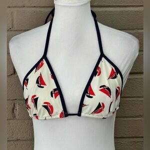 Shoshanna vintage Sailboat ⛵️ print triangle bikini top